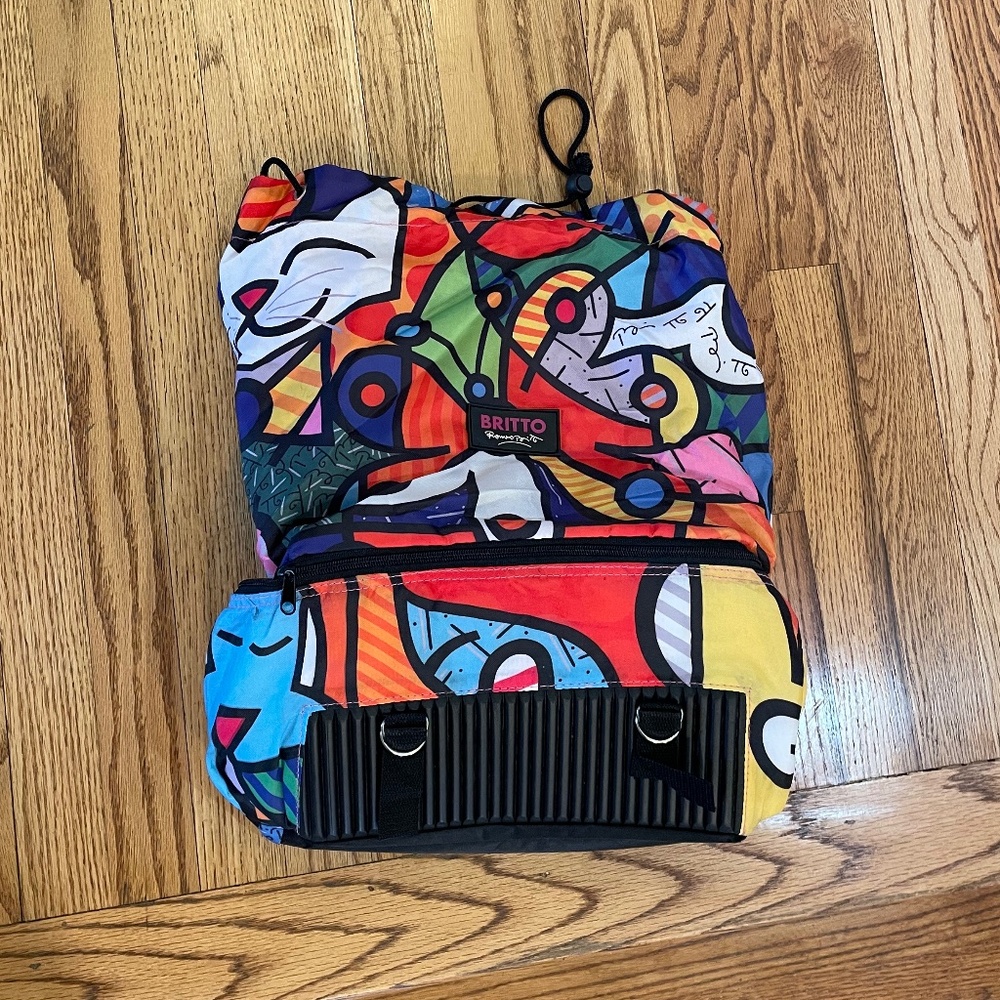 Romero Britto Pop Art Drawstring Backpack & Insulated Cooler Bag 🎨✨